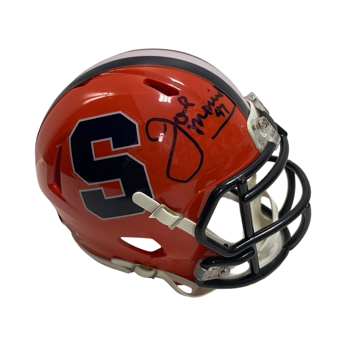 Joe Morris Autographed Signed Syracuse Orange Mini Helmet Beckett BAS product image 1, provided for visual reference and