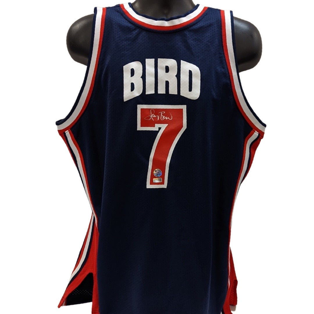 Larry Bird Autographed Boston Celtics 1992 USA Basketball Olympic Dream Team Navy Mitchell & Ness Authentic Jersey Steiner