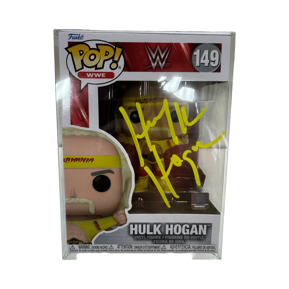 Hulk Hogan Signed WWE Funko Pop #149 Fanatics product image 1, provided for visual reference and product detail review