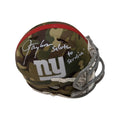 Lawrence Taylor Autographed New York Giants Camo Mini Helmet Salute to Service Inscription JSA product image 1, provided for