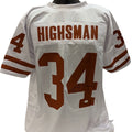 Ricky Williams Autographed Texas Longhorns White Highsman Jersey JSA product image 1, provided for visual reference and