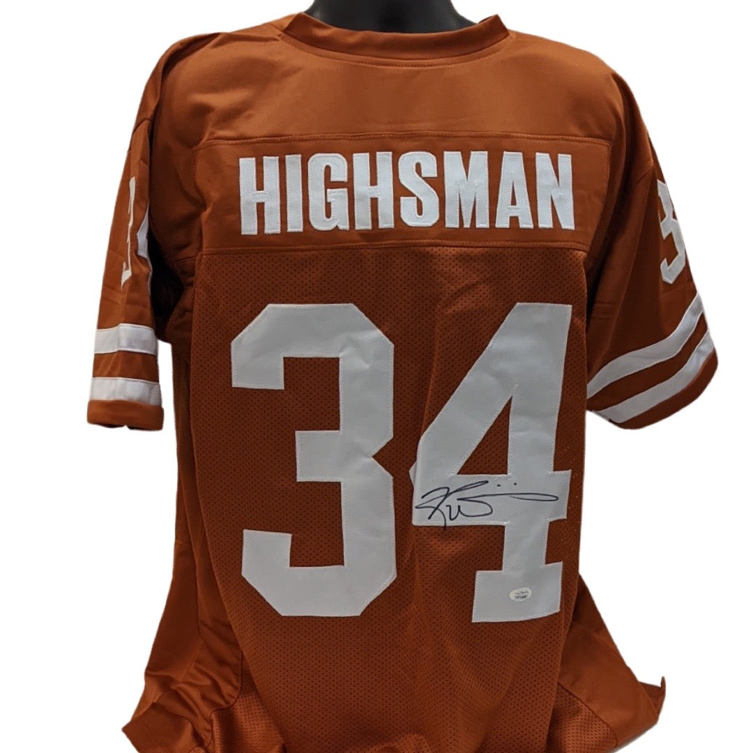 Ricky Williams Autographed Texas Longhorns Burnt Orange Highsman Jersey JSA product image 1, provided for visual reference