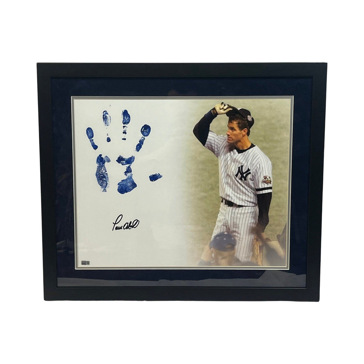 Paul O’Neill Autographed New York Yankees Cap Tip Framed 16x20 w/ Handprint Steiner CX product image 1, provided for visual