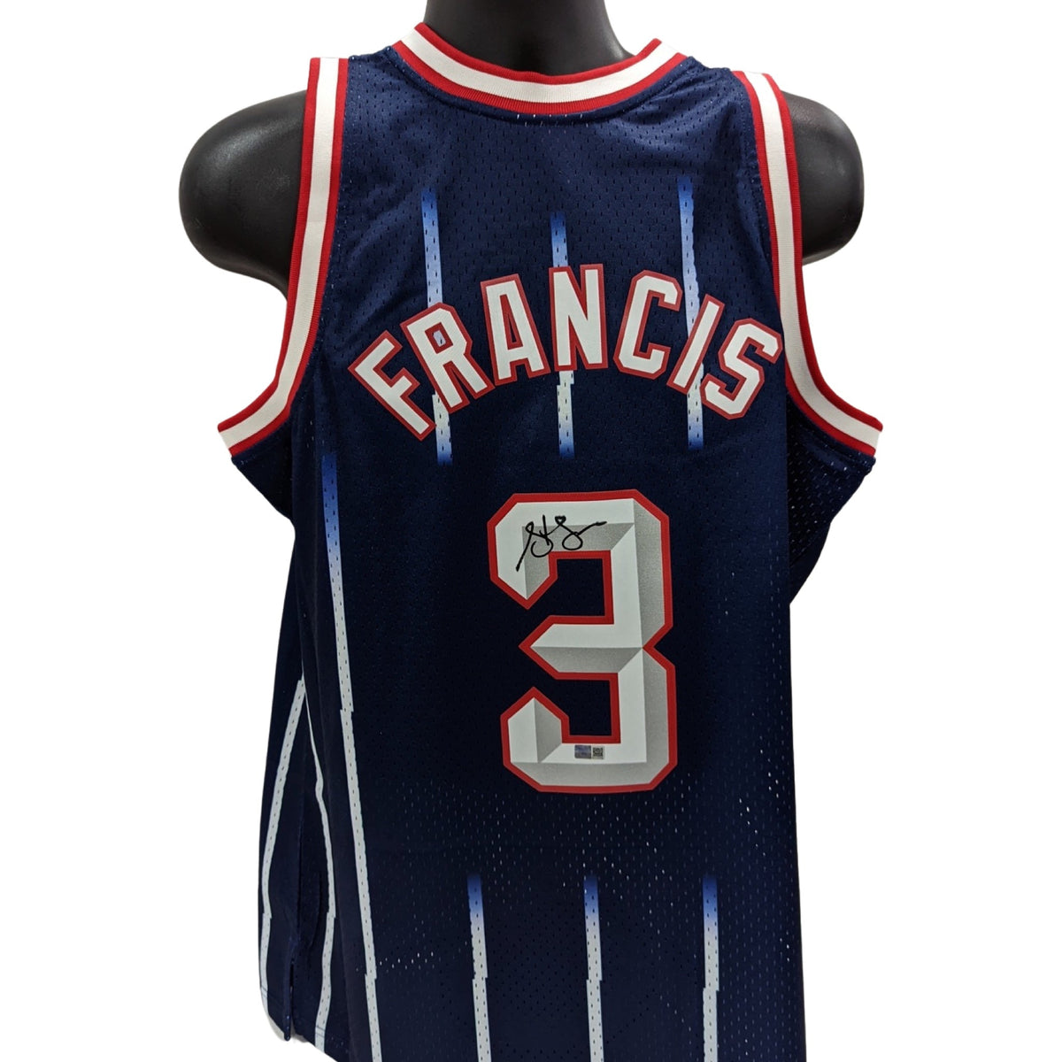 Steve Francis Autographed Houston Rockets Blue 1999-00 Mitchell & Ness Swingman Jersey Steiner CX product image 1, provided