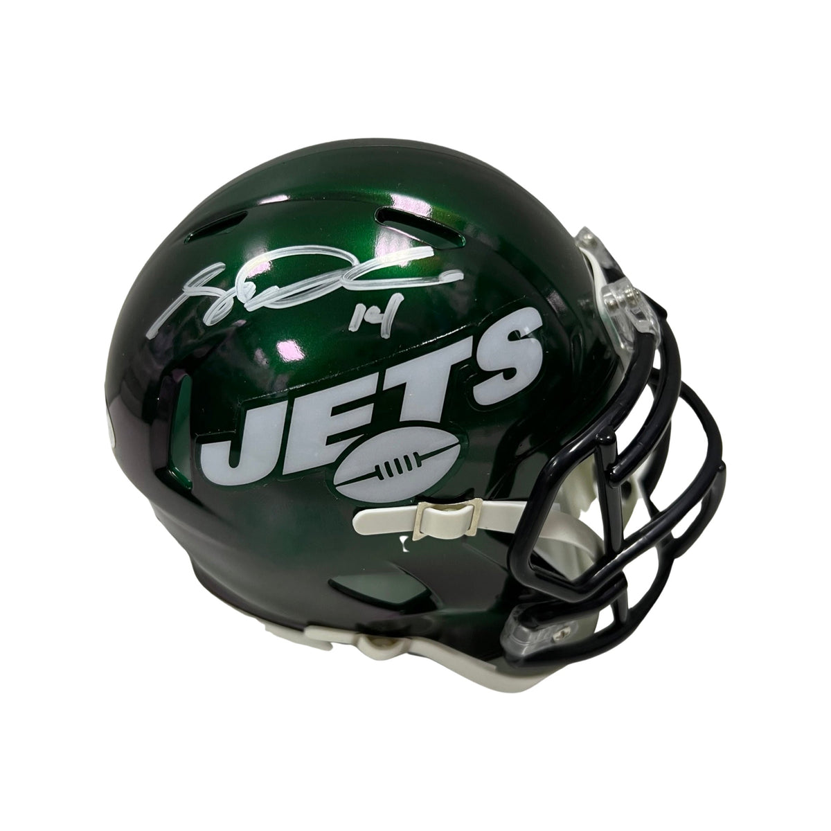 Sam Darnold Autographed New York Jets Speed Mini Helmet Beckett product image 1, provided for visual reference and product