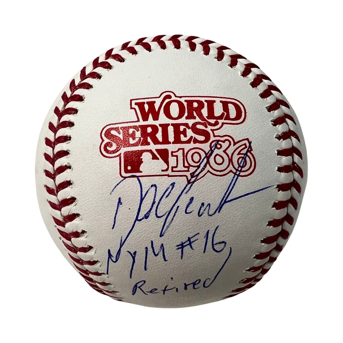 Doc Gooden Autographed New York Mets 1986 World Series Baseball NYM #16 Retired Inscription Steiner CX product image 1,