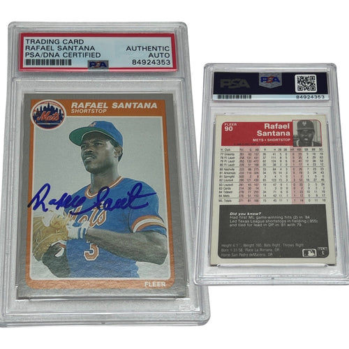 1985 Rafael Santana Fleer #90 Autographed PSA Auto Authentic product image 1, provided for visual reference and product
