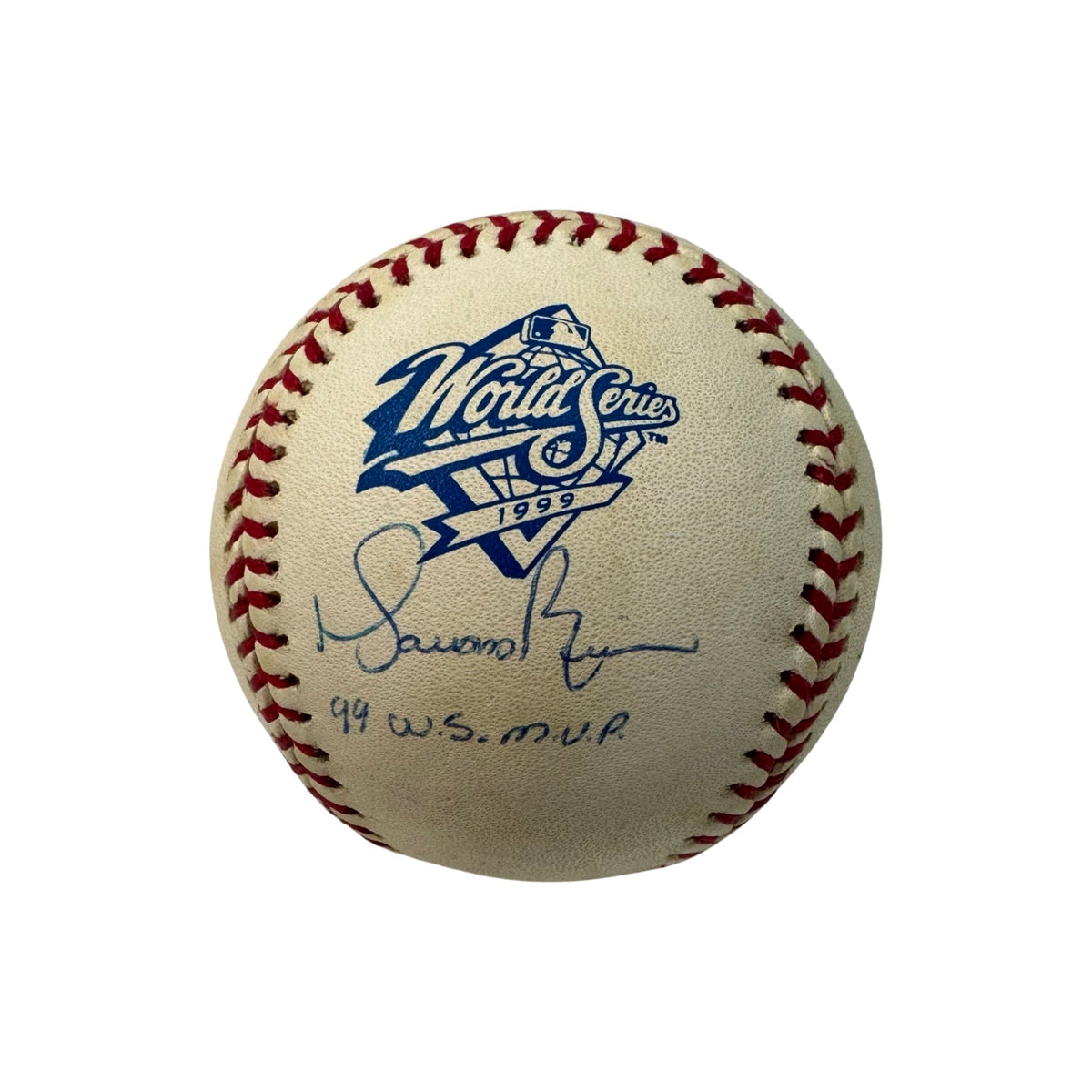 Mariano Rivera Autographed 1999 World Series Logo Baseball 99 WS MVP Inscription Young Sig Steiner product image 1, provided