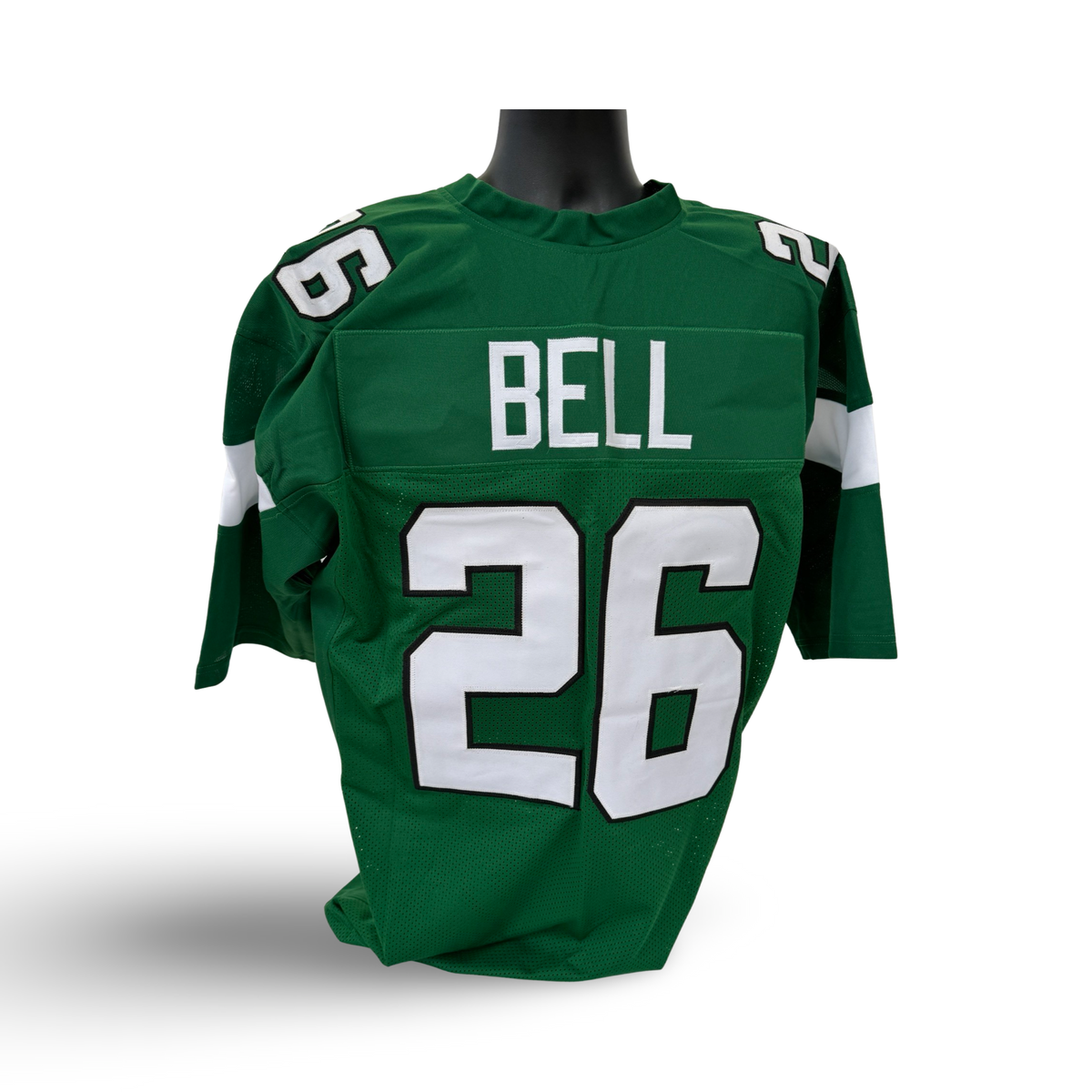 Leveon Bell Unsigned New York Jets Green Custom Jersey product image 1, provided for visual reference and product detail