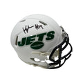 Keyshawn Johnson Autographed New York Jets Flat White Mini Helmet JSA product image 1, provided for visual reference and