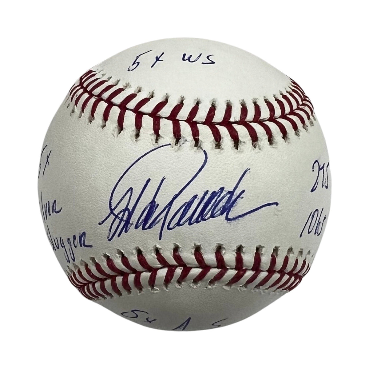 Jorge Posada Autographed New York Yankees OMLB 5x WS, 275 HR, 1065 RBI, 5x Silver Slugger, 5x AS Inscriptions JSA product