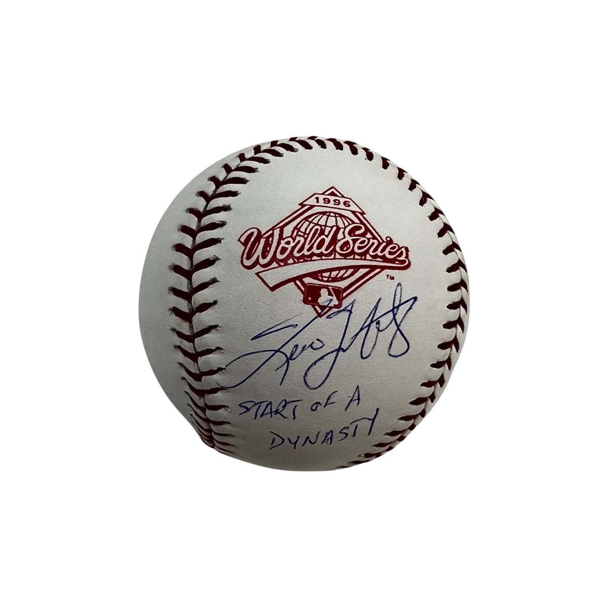 Tino Martinez Autographed New York Yankees 1996 World Series Logo Baseball Start of a Dynasty Inscription PSA product image