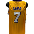 Lamar Odom Autographed Los Angeles Lakers Yellow Jersey Steiner CX product image 1, provided for visual reference and