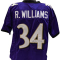 Ricky Williams Autographed Baltimore Ravens Purple Jersey JSA product image 1, provided for visual reference and product