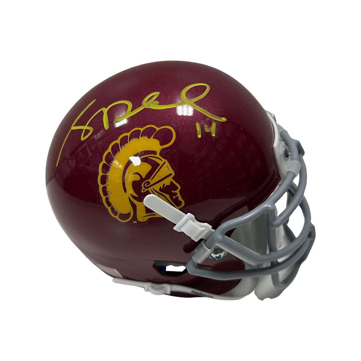 Sam Darnold Autographed USC Trojans Schutt Mini Helmet JSA product image 1, provided for visual reference and product detail