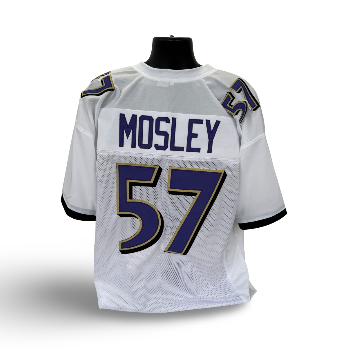 CJ Mosley Unsigned Baltimore Ravens White Custom Jersey product image 1, provided for visual reference and product detail