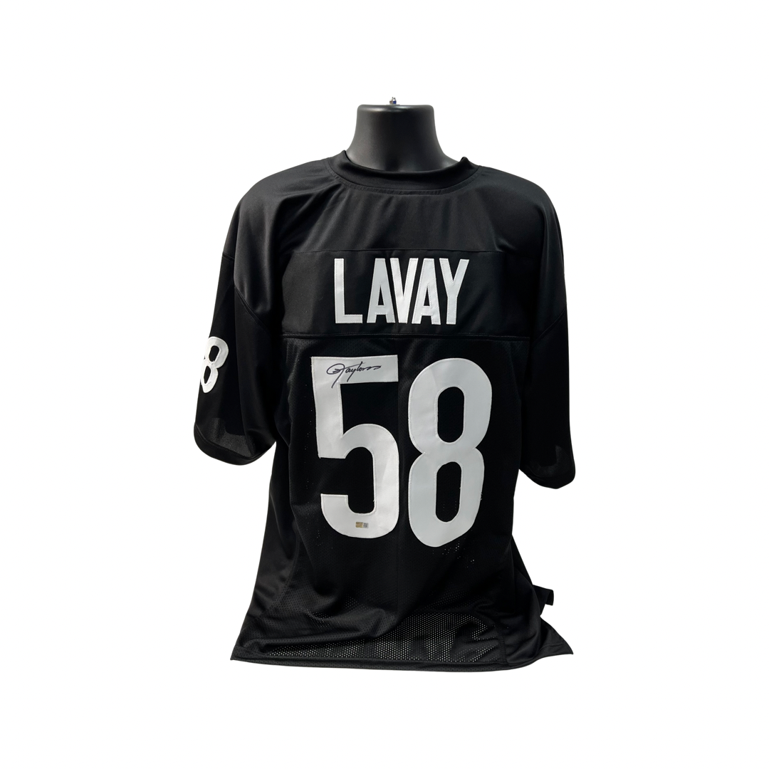 Lawrence Taylor Autographed Any Given Sunday Black Lavay Jersey Steiner CX product image 1, provided for visual reference