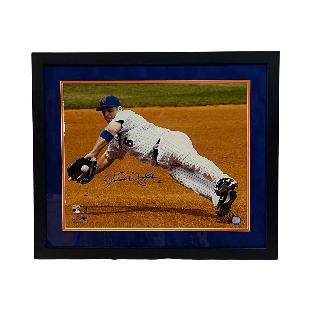 David Wright Autographed New York Mets Framed Diving 16x20 MLB product image 1, provided for visual reference and product