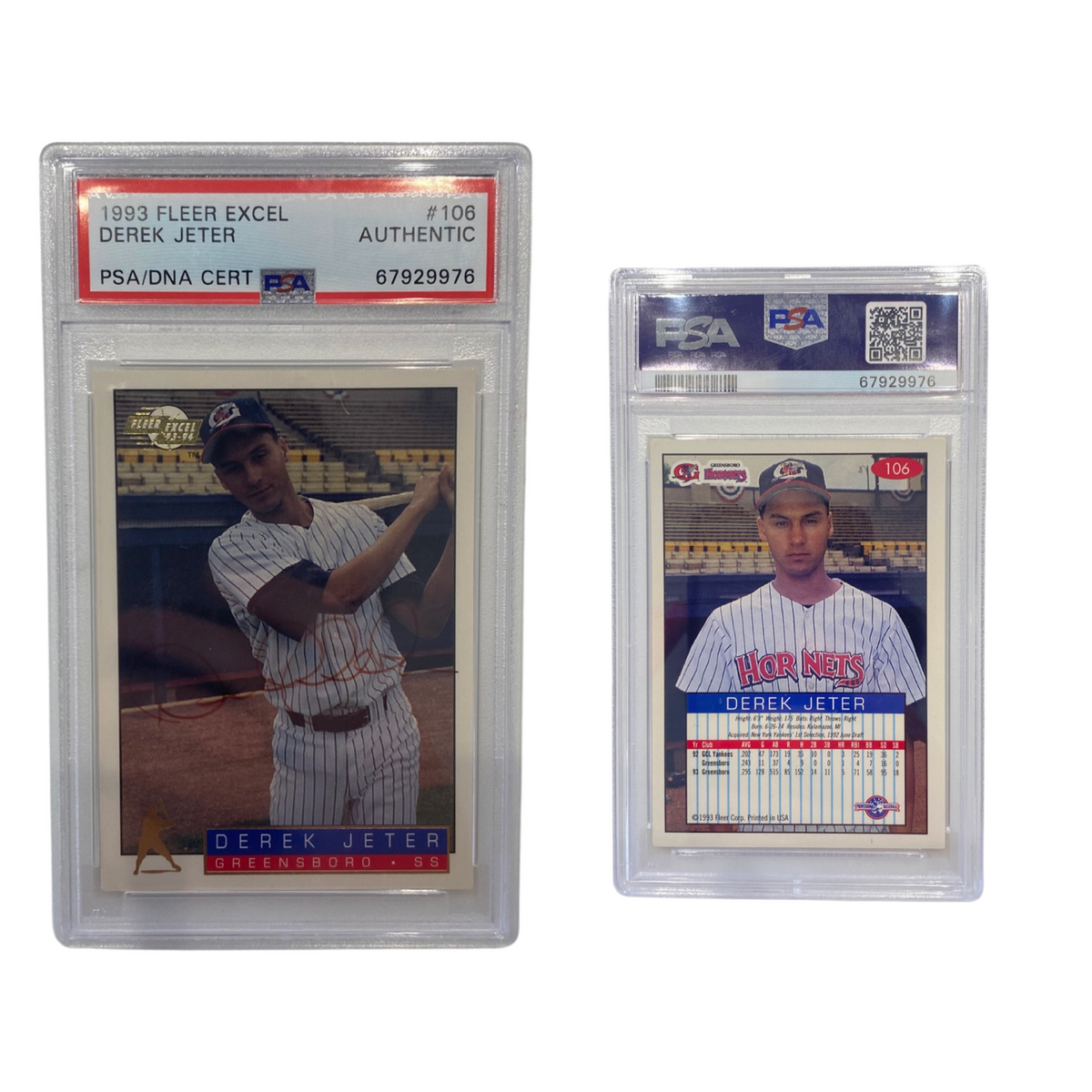 1993 Derek Jeter Fleer Excel Autographed #106 PSA Auto Authentic product image 1, provided for visual reference and product